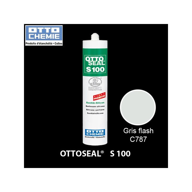 OTTOSEAL  S100 C787 mastic silicone premium gris flash