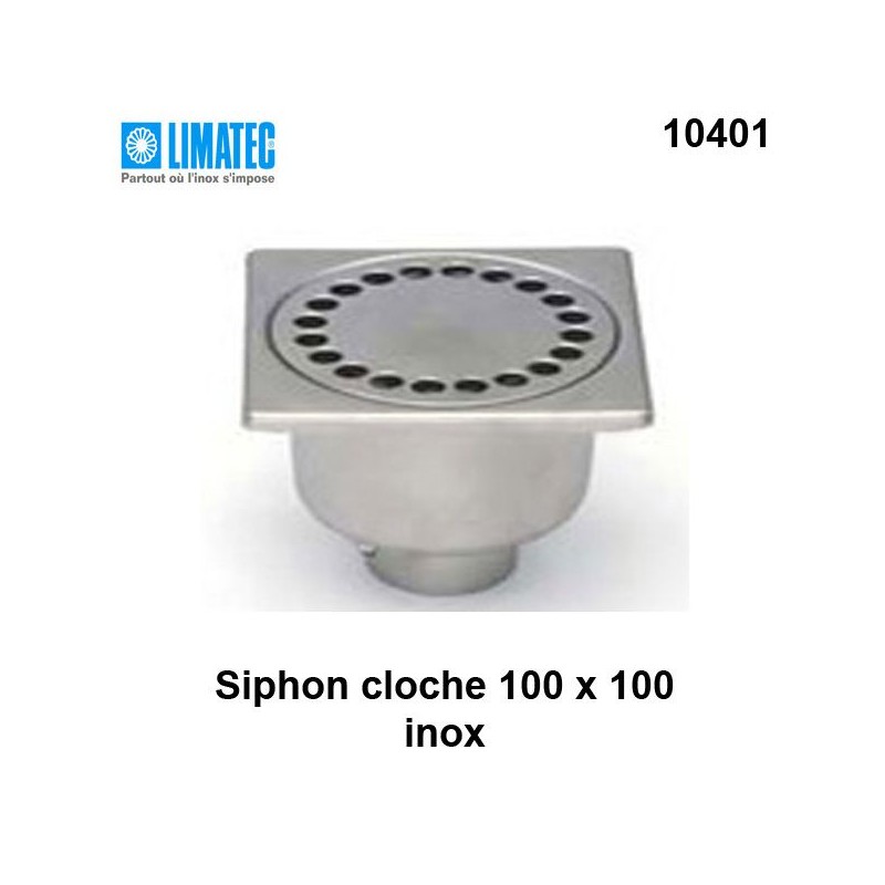 10401 Siphon cloche inox 100 x 100