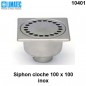10401 Siphon cloche inox 100 x 100