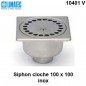 10401 V Siphon cloche inox 100 x 100