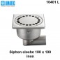 10401 L Siphon cloche inox 100 x 100
