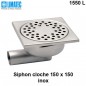 1550 L Siphon cloche inox 150 x 150