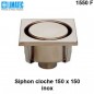 1550 F Siphon cloche inox 150 x 150