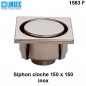 1563 F Siphon cloche inox 150 x 150