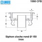1550 CFB Siphon cloche inox rond Ø 150 surbaissé