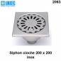 2063 Siphon cloche inox 200 x 200