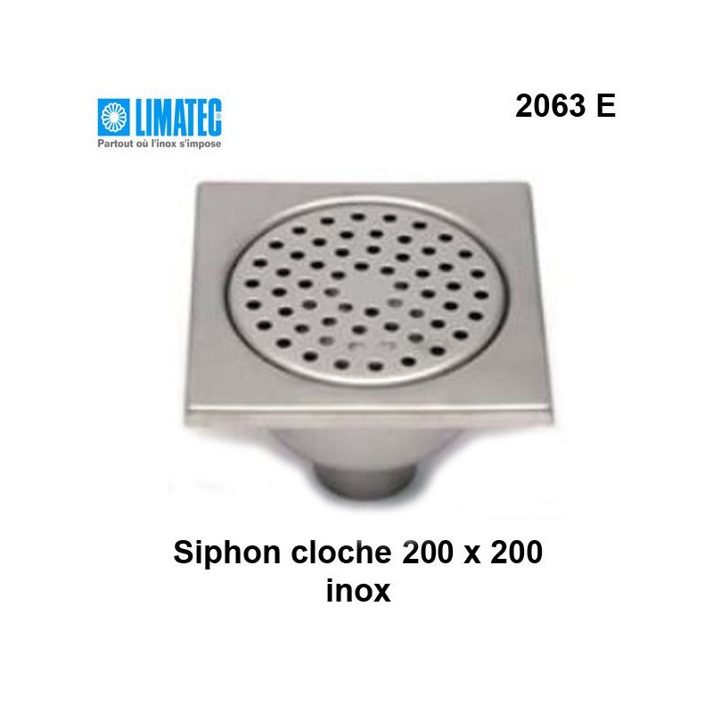 2063 E Siphon cloche inox 200 x 200