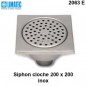 2063 E Siphon cloche inox 200 x 200