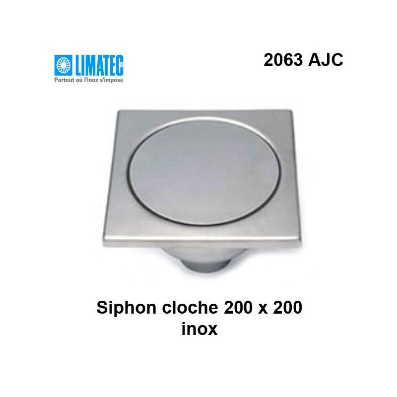 2063 AJC Siphon cloche inox 200 x 200