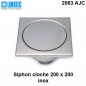 2063 AJC Siphon cloche inox 200 x 200