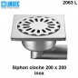 2063 L Siphon cloche inox 200 x 200
