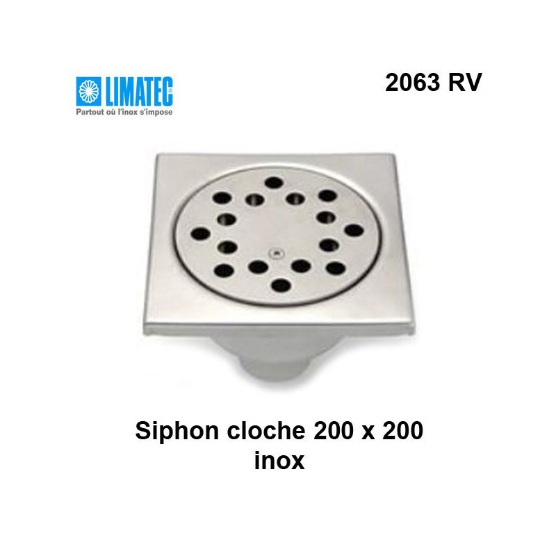 2063 RV Siphon cloche inox 200 x 200
