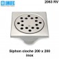 2063 RV Siphon cloche inox 200 x 200