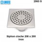 2063 S Siphon cloche inox 200 x 200