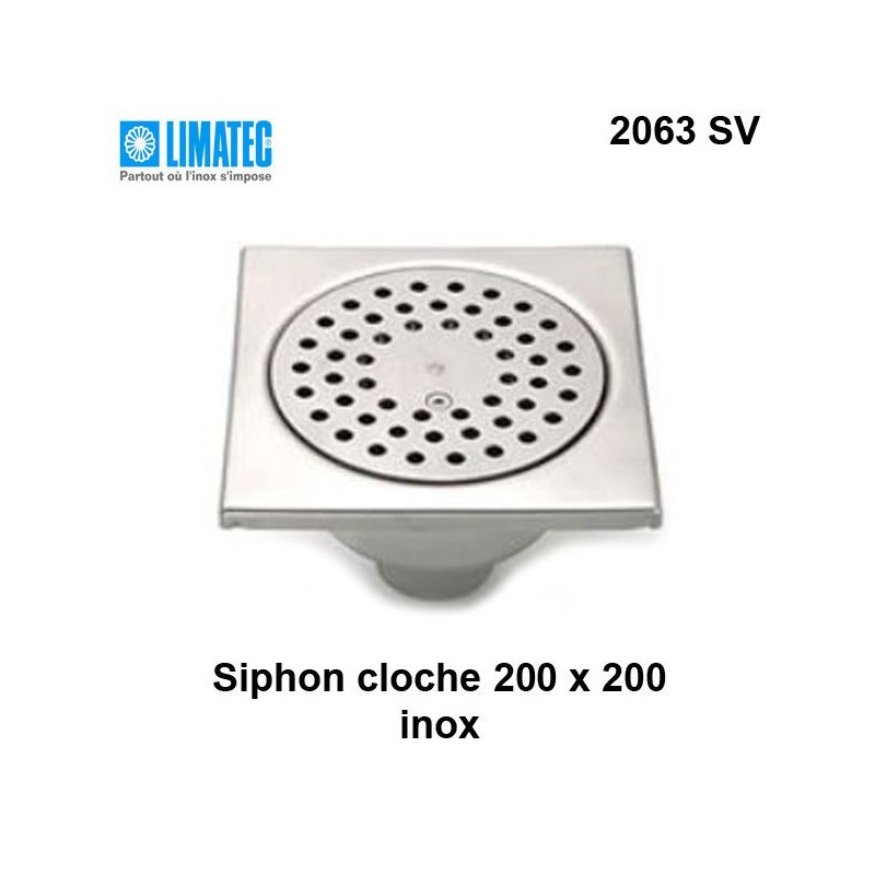 2063 SV Siphon cloche inox 200 x 200