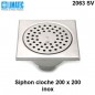 2063 SV Siphon cloche inox 200 x 200