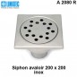 A 2080 R Siphon avaloir inox 200 x 200 A 2080 R Siphon avaloir inox 200 x 200