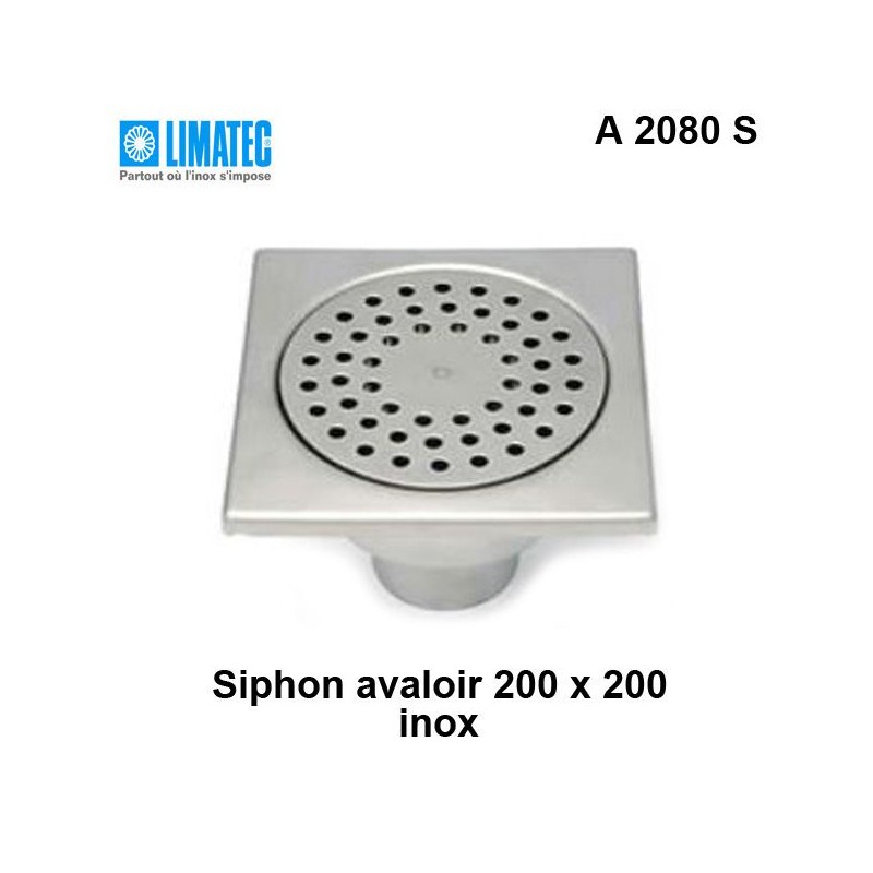 A 2080 S Siphon avaloir inox 200 x 200 A 2080 S Siphon avaloir inox 200 x 200
