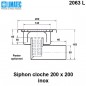 2063 L Siphon cloche inox 200 x 200