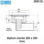2063 EL Siphon cloche inox 200 x 200