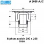 A 2080 AJC Siphon avaloir inox 200 x 200