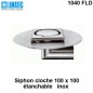 1040 FLD Siphon cloche inox 100 x 100 avec platine d'étanchéité