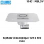 10401 RBLDV Siphon télescopique cloche inox 100 x 100 avec platine d'étanchéité