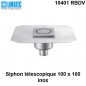 10401 RBDV Siphon télescopique cloche inox 100 x 100 avec platine d'étanchéité 10401 RBDV Siphon télescopique cloche inox 100 x 100 avec platine d'étanchéité