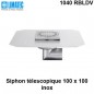 1040 RBLDV Siphon télescopique cloche inox 100 x 100 avec platine d'étanchéité