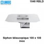 1040 RBLD Siphon télescopique cloche inox 100 x 100 avec platine d'étanchéité