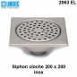 2063 EL Siphon cloche inox 200 x 200