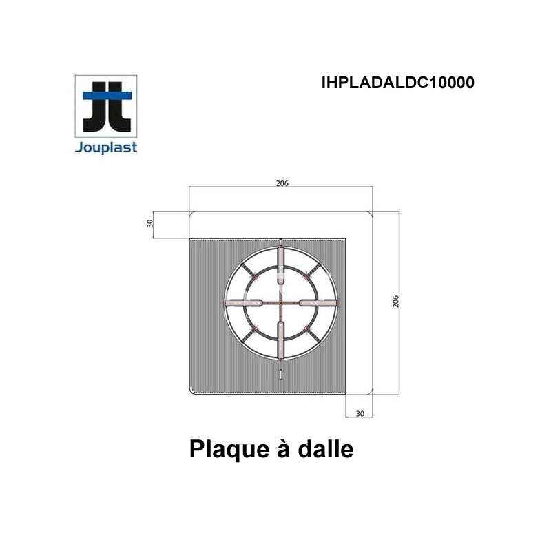 Plaque à dalle  200 x 200 mm