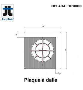 Plaque à dalle  200 x 200 mm