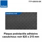 Plaque podotactile autocollante caoutchouc noir  825 x 415 mm