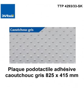 Plaque podotactile autocollante caoutchouc gris  825 x 415 mm