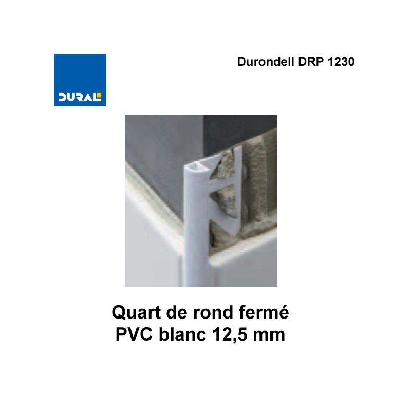 Quart de rond fermé PVC blanc 12.5 mm