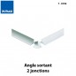 Angle sortant T-COVE 16 mm 2 jonctions aluminium argent brillant  Sachet 2 pièces