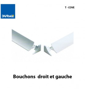 Bouchon gauche T-COVE 16 mm aluminium argent brillant  Sachet 2 pièces