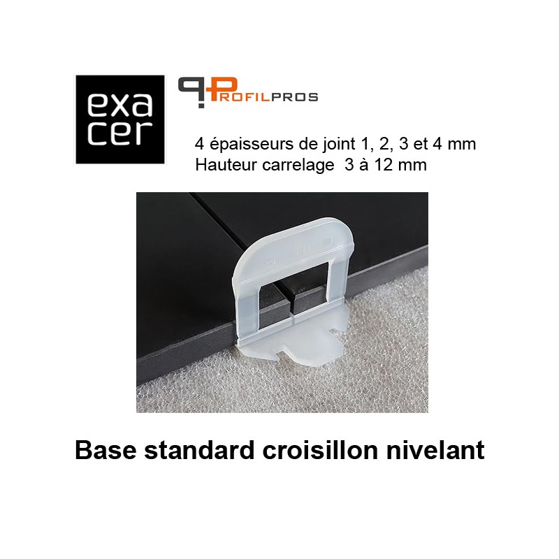 Base standard croisillon nivelant largeur 3 mm 