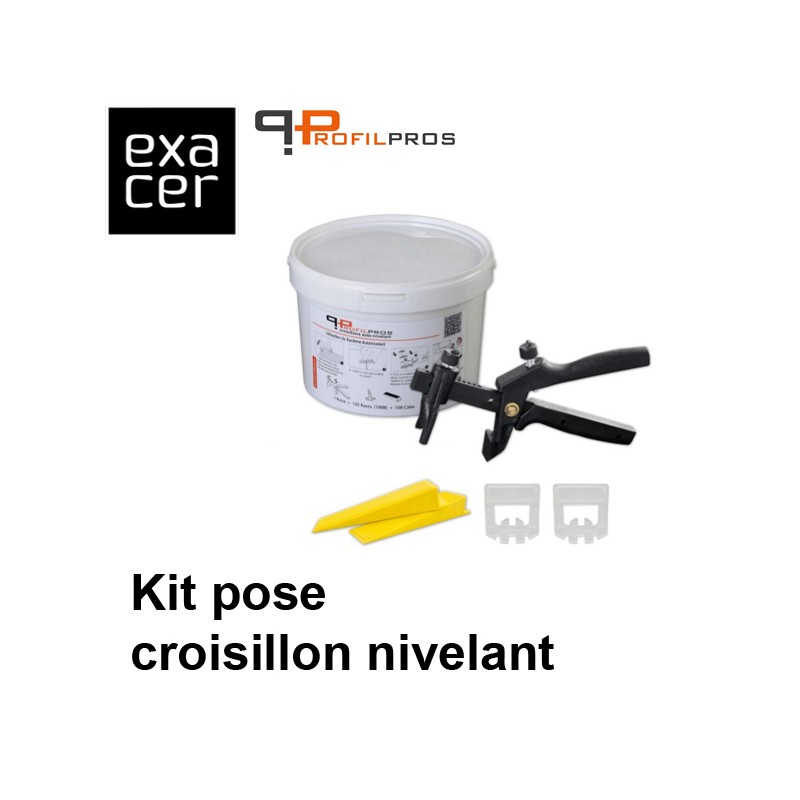 Kit de pose croisillon nivelant, joint largeur 2 mm