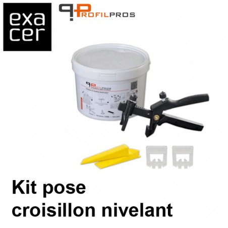Kit de pose croisillon nivelant, joint largeur 1 mm