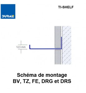 Tablette à carreler quadrilatère TI-SHELF BV gauche