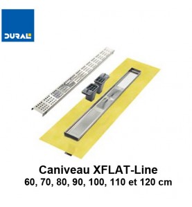 Caniveau de douche ultra-plat XFLAT-LINE 60 cm