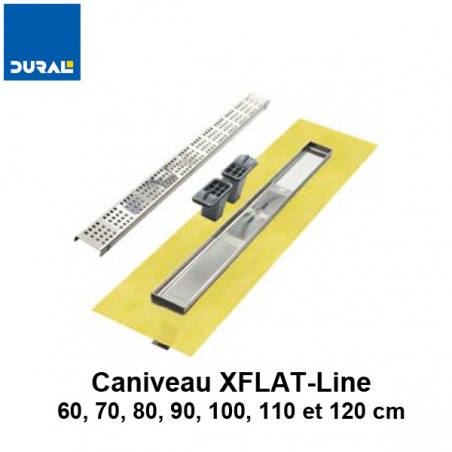 Caniveau de douche ultra-plat XFLAT-LINE 80 cm