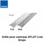 Grille "Drops" inox 304 mat pour caniveau XFLAT-LINE 55 cm Grille "Drops" inox 304 mat pour caniveau XFLAT-LINE 55 cm